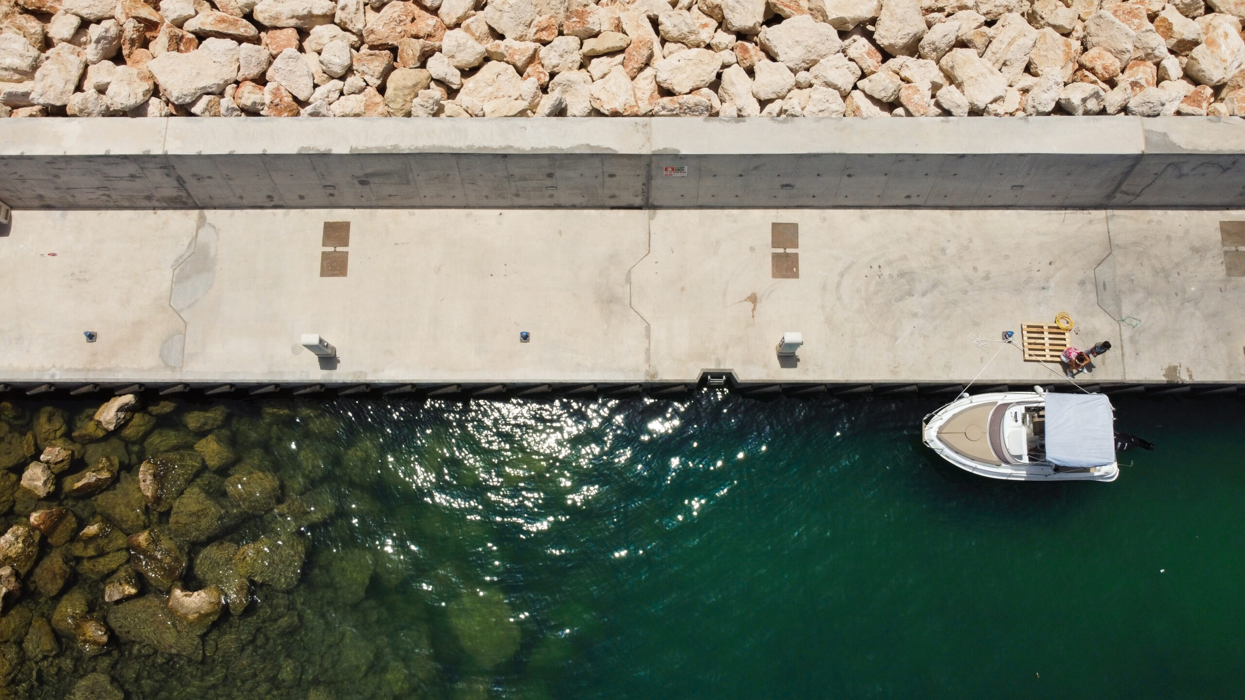 Construction of a breakwater